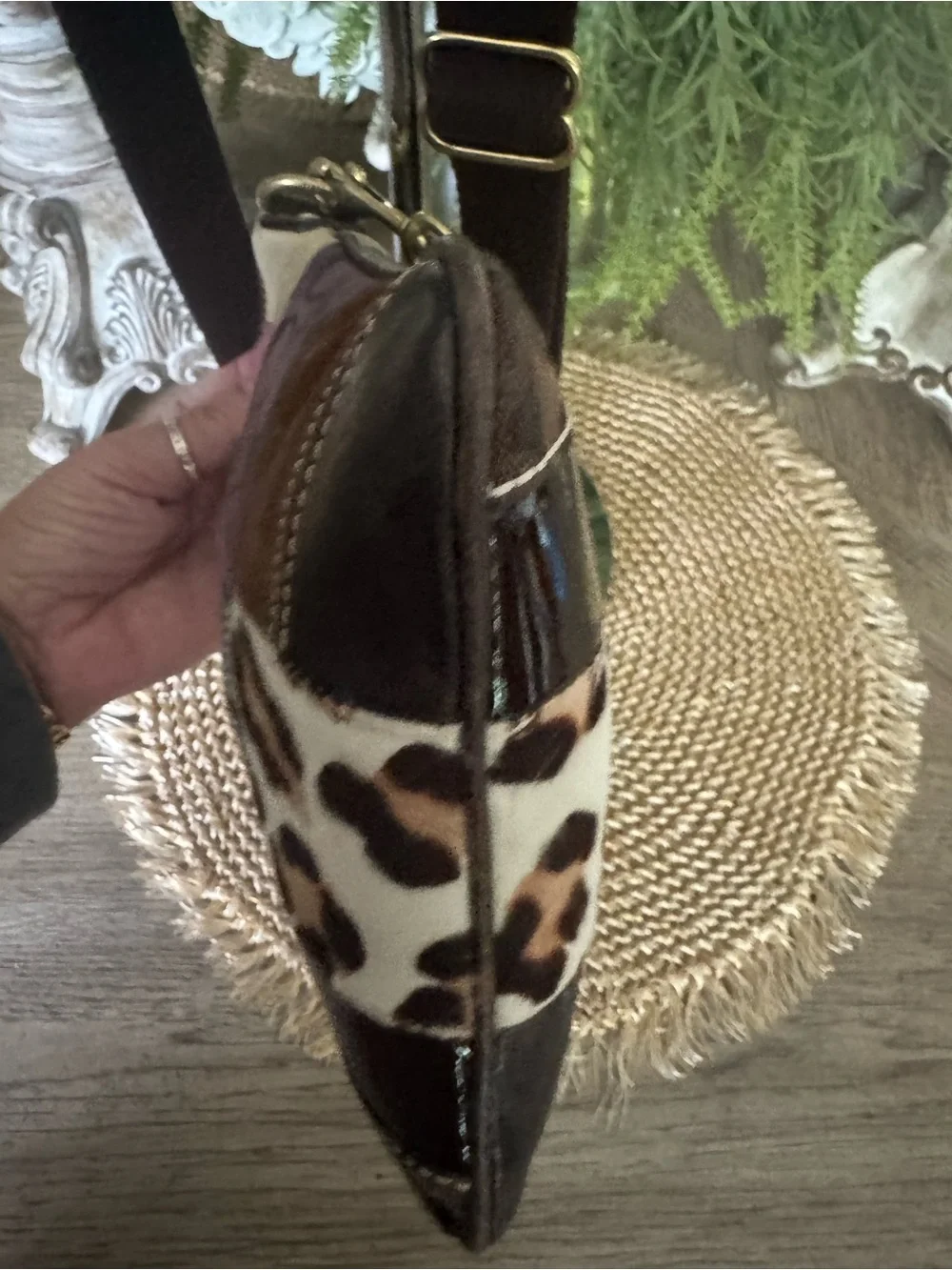 Coach Patchwork Suede & Leather Crossbody Bag in Brown